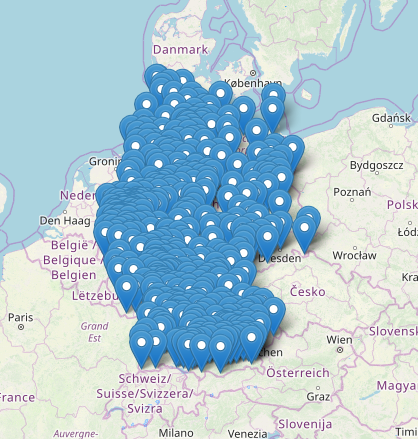 Karte OpenStreetMap Fridays for Future